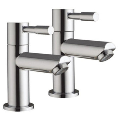 Minimalist Chrome Bath Pillar Taps (Lola 3)