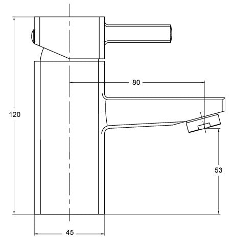 Modern Square Bath & Basin Mixer Tap Set (ICE 51)