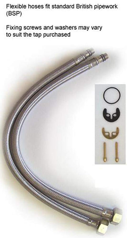 Traditional Victorian Bath & Shower Mixer and Basin Mixer Tap Set (Viscount 41)