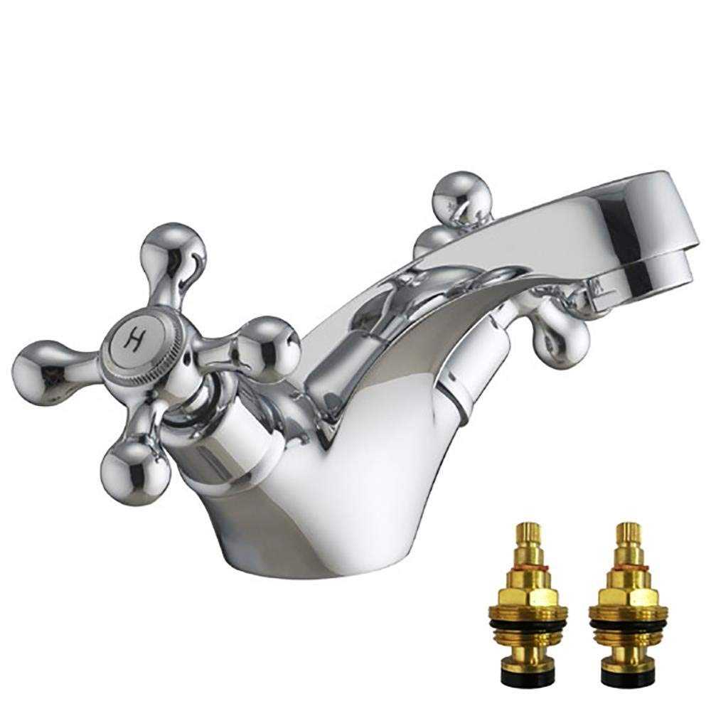 Traditional Victorian Bath & Shower Mixer and Basin Mixer Tap Set (Viscount 41)