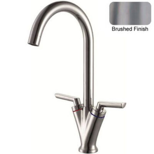 Brushed Swan Neck Kitchen Mixer Tap (8026 Olympus - Brushed)