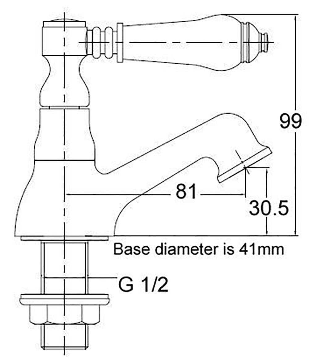 Hot & Cold Traditional Bath Taps (Swan 3)